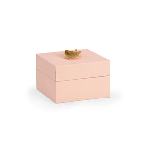 Pink Leaf Handle Box