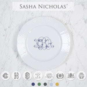 Sasha Nicholas White Weave Salad Plate