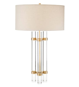 Glass Rod Table Lamp 32"