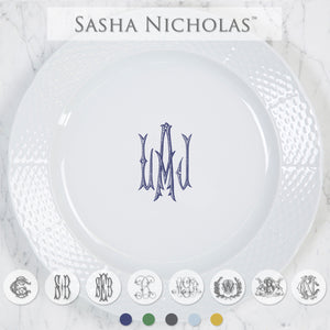 Sasha Nicholas White Weave Charger