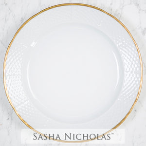 Sasha Nicholas Charger 24k Gold Rim (no monogram)
