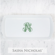 Monogrammed Weave Hostess Platter